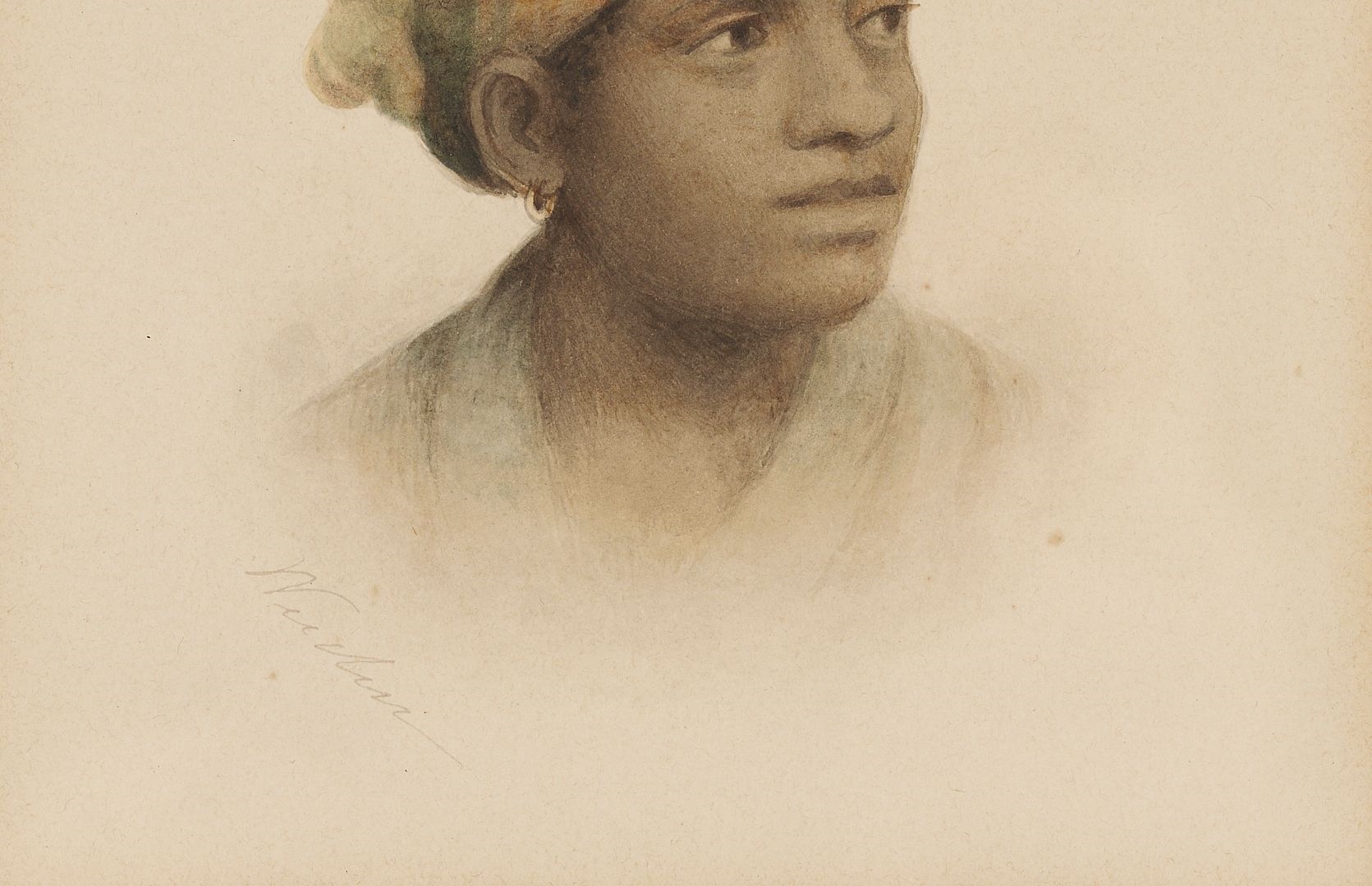 Maria Howard Weeden | Maria Howard Weeden W/C Portrait of a Young Woman ...