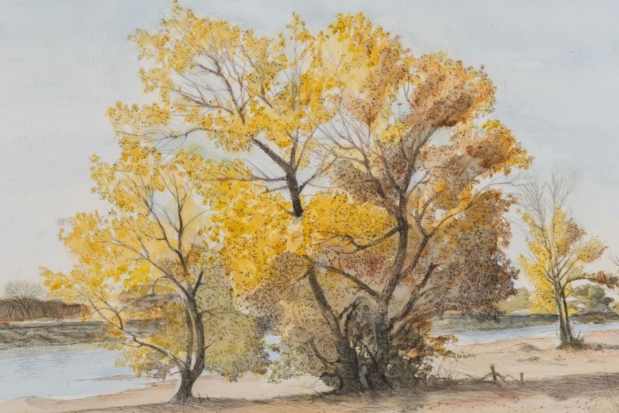 Antoine Paneda | Paysage de bord de Loire | MutualArt
