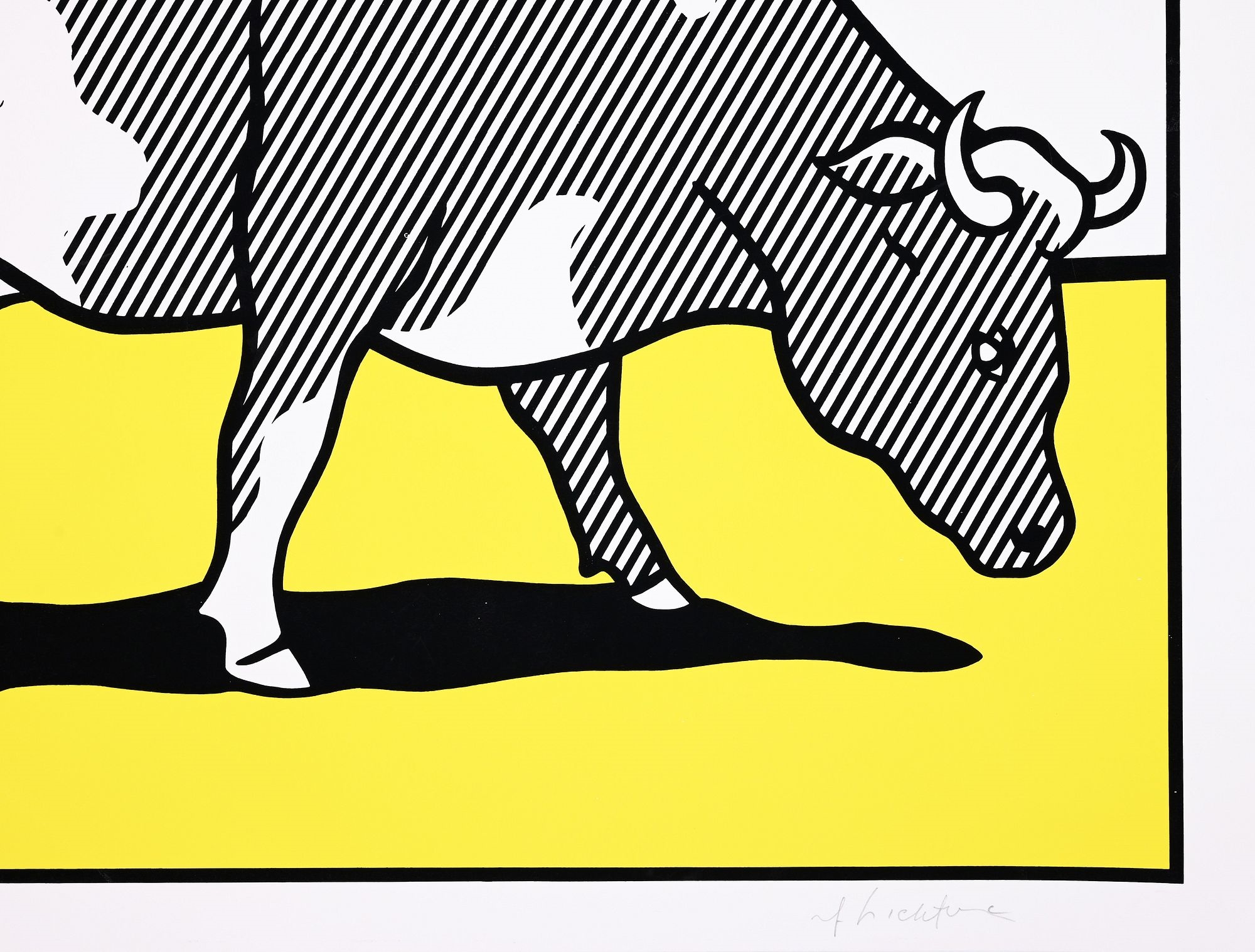 Roy Lichtenstein | Cow Triptych (Cow Going Abstract (1982) | MutualArt