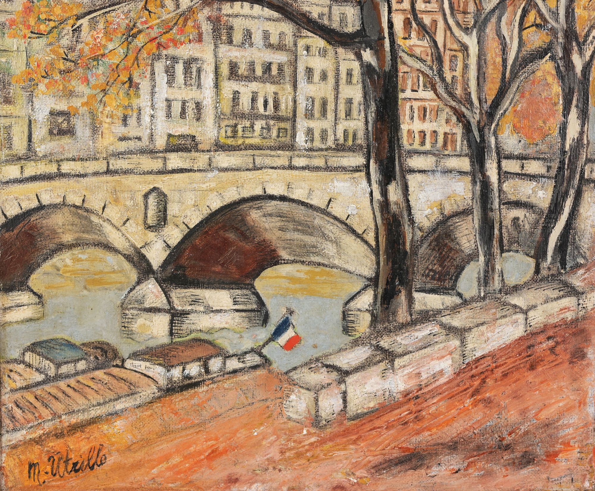 Maurice Utrillo | Painting of the Reine River | MutualArt