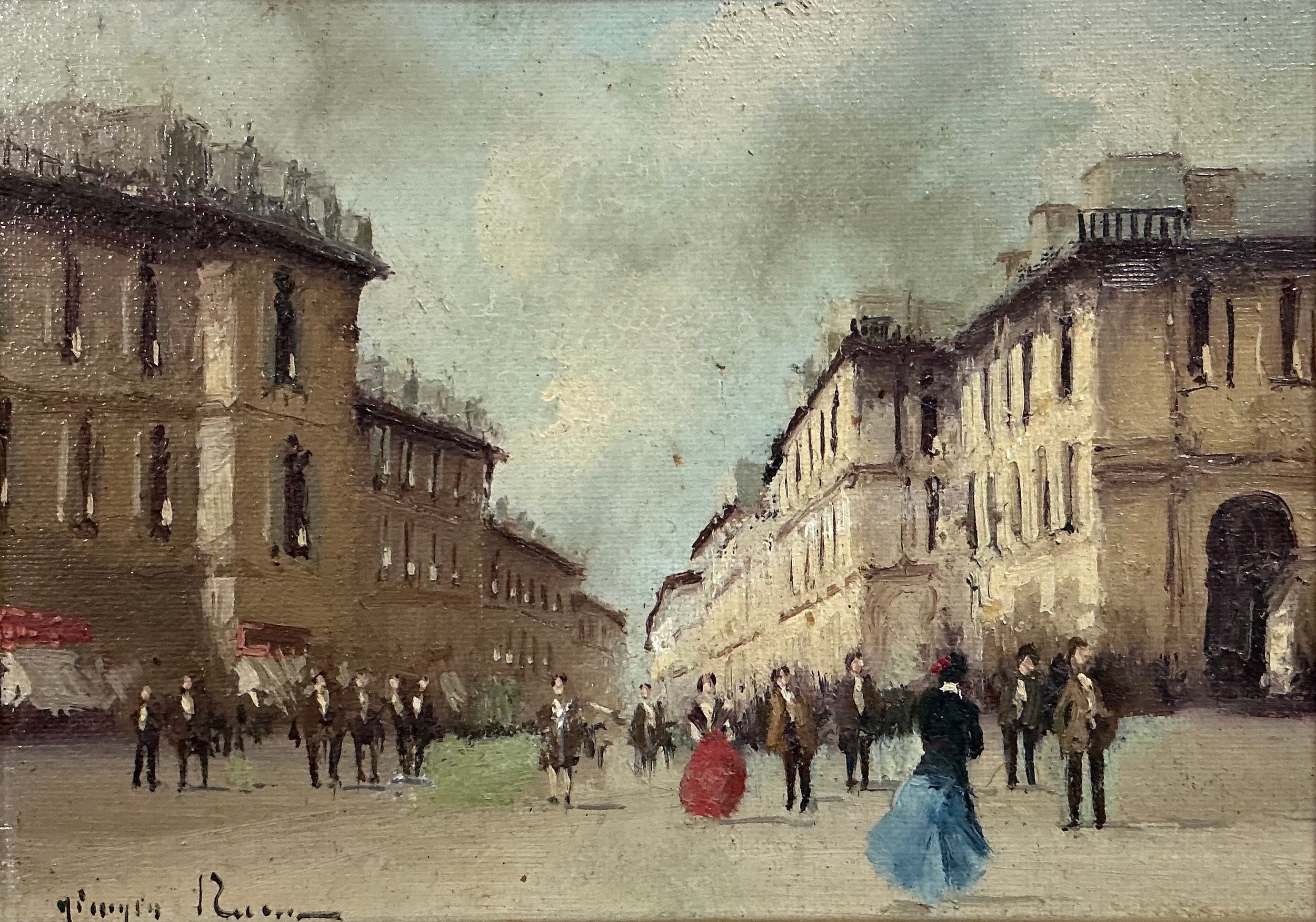 Giorgio Rocca | Busy Street Scene | MutualArt