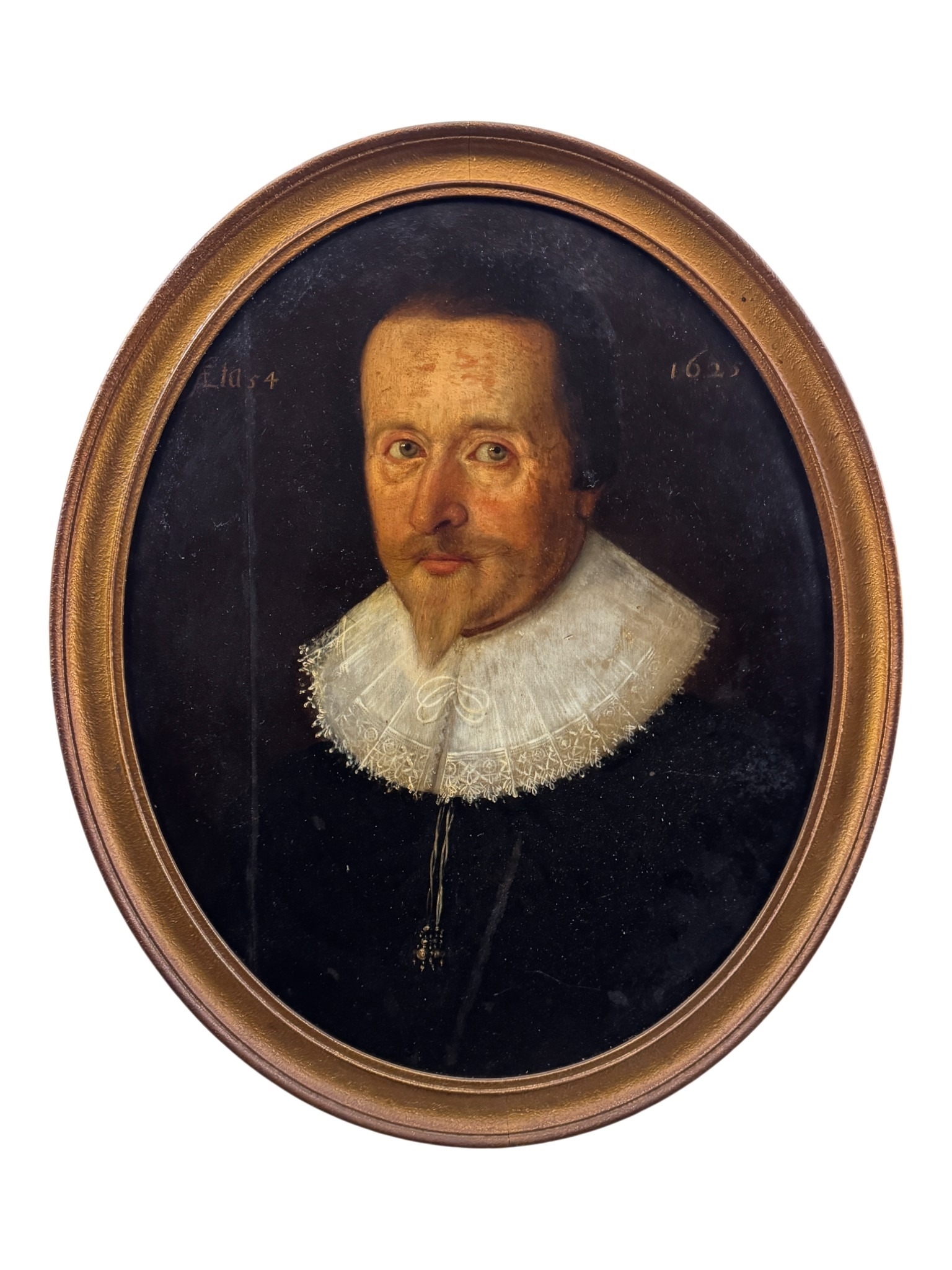 Cornelius Ceulen | Portrait of a Gentleman with lace ruff collar (1625 ...