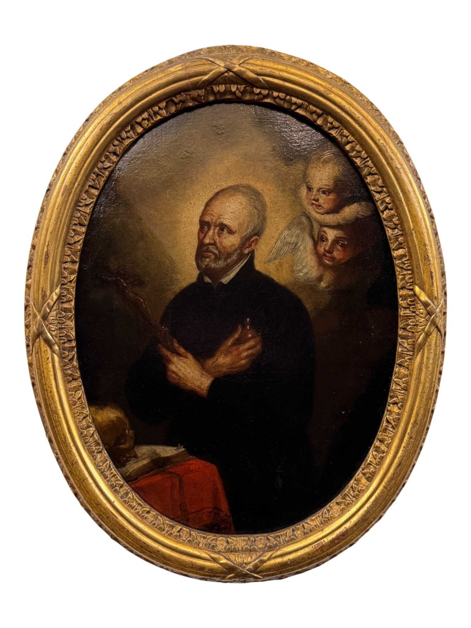 Baroque School | Portrait of a Jesuit Priest with Cherubs, possibly ...