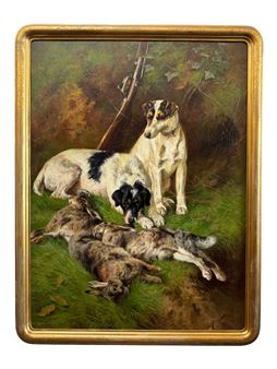 Arthur Wardle | Jack Russell Terriers with Rabbits and a Shotgun ...