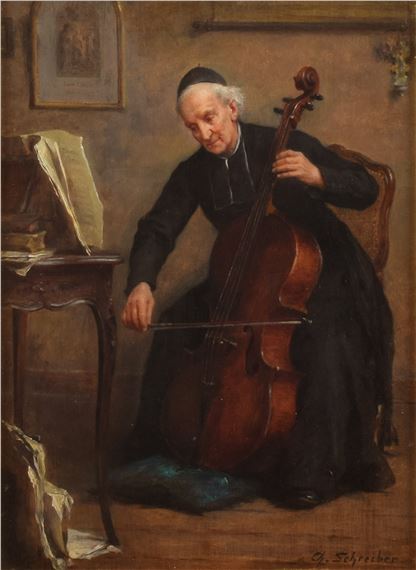 The Cello Player - Charles Baptiste Schreiber