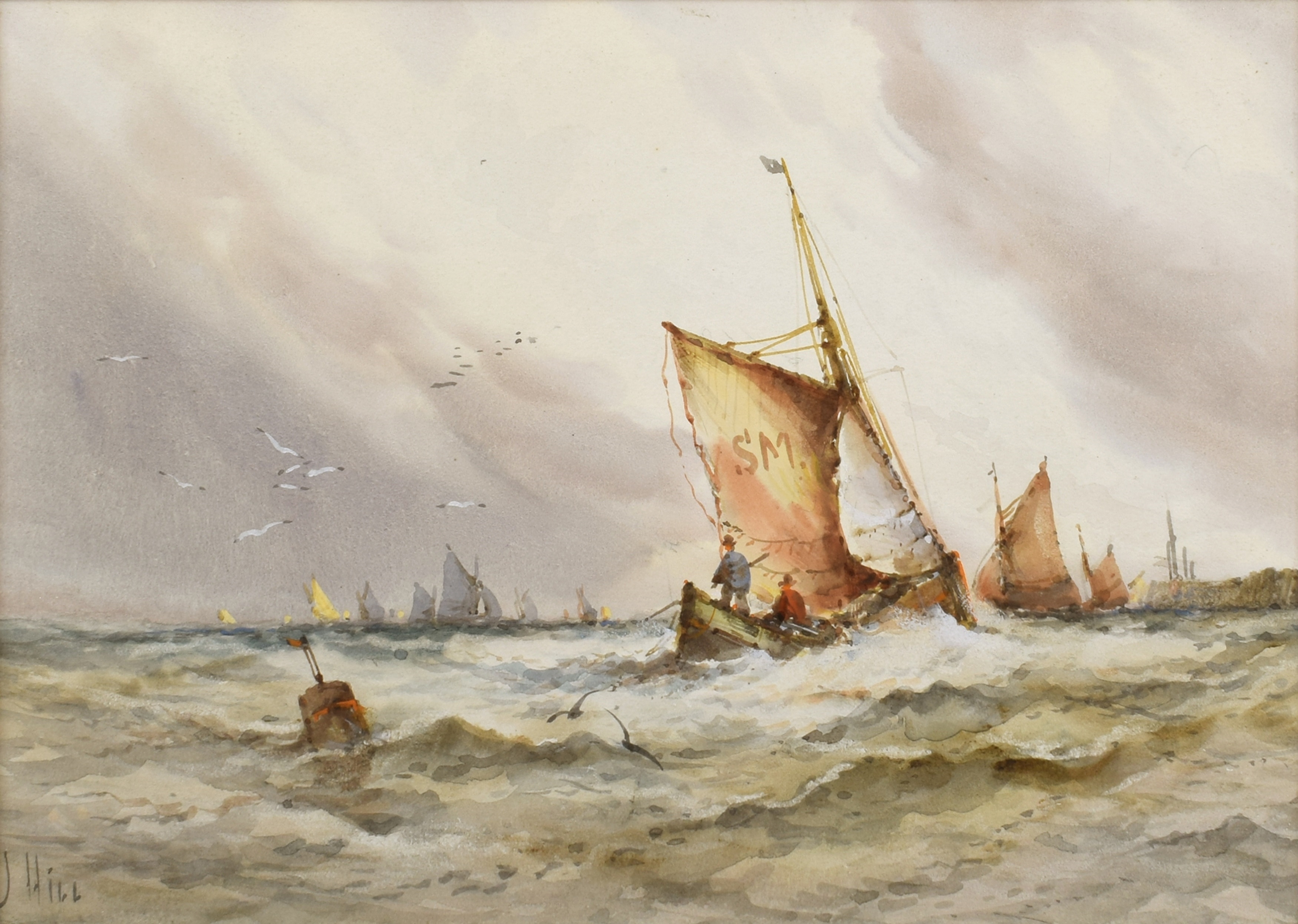 J. Hill | Pair of maritime scenes | MutualArt