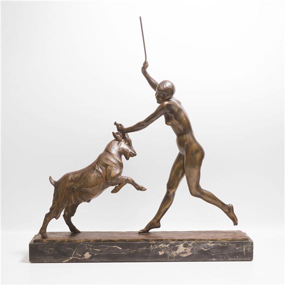 Louis Riché | A patinated bronze figure group | MutualArt