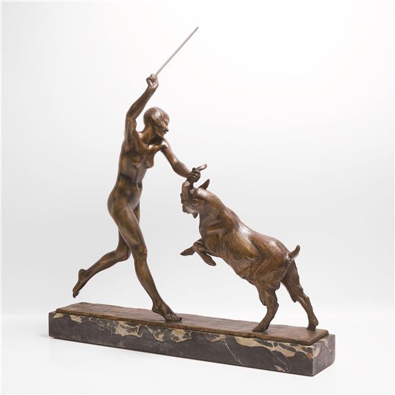 Louis Riché | A patinated bronze figure group | MutualArt