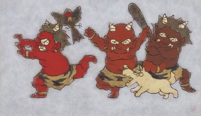 Kazuyuki Takishita | Momotaro, Slaying ogres in Onigashima | MutualArt