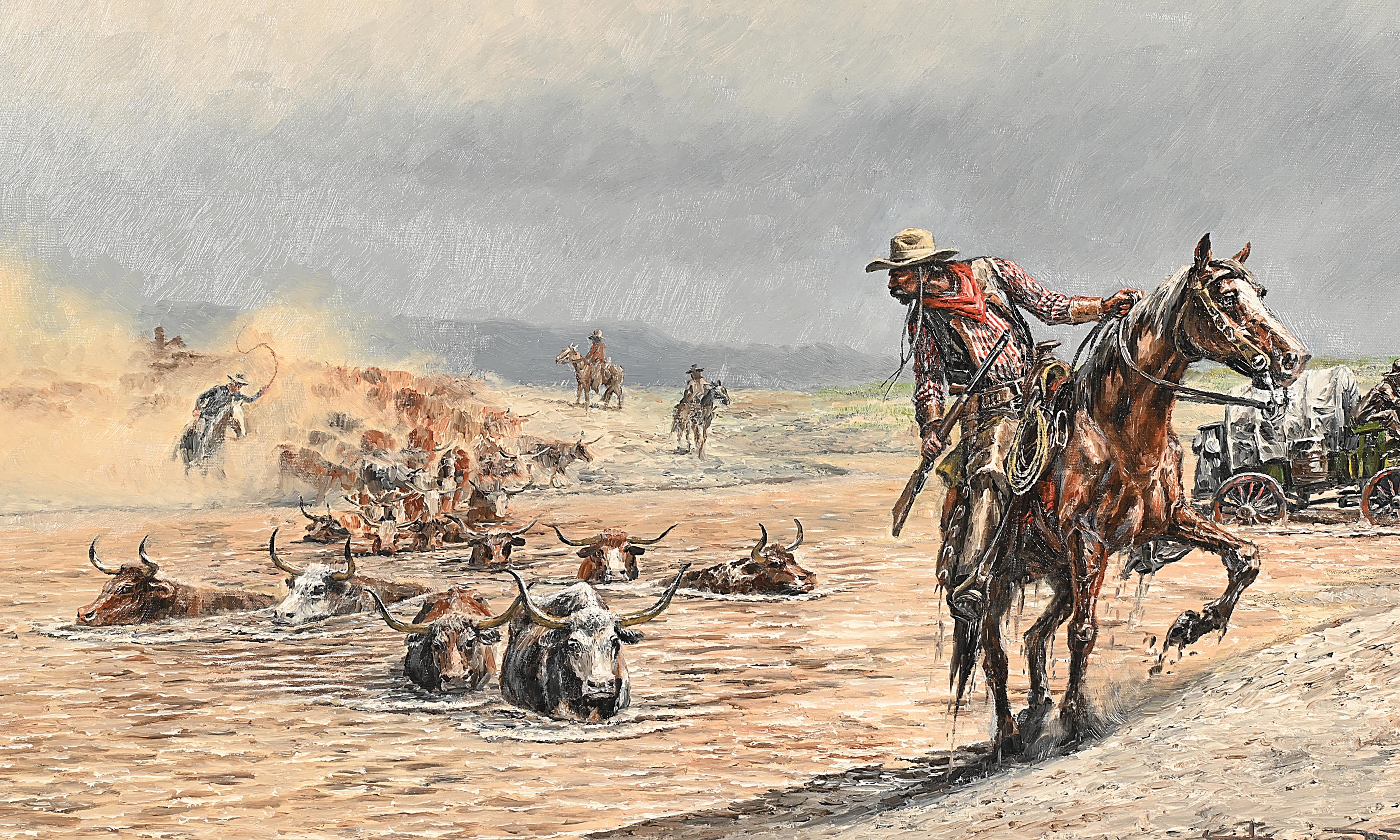 Donald M. Yena | Crossing from Mexico (1968) | MutualArt