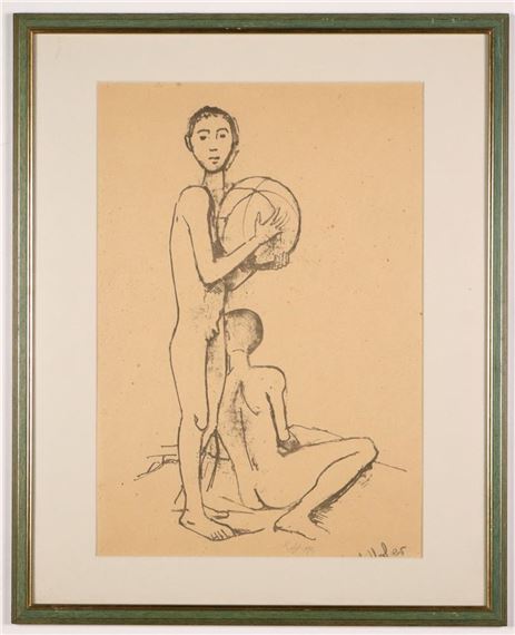 Kinder mit Ball - Karl Hofer