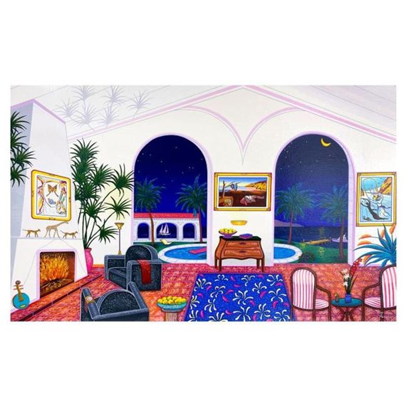Fanch Ledan | Interior with Salvador Dali | MutualArt