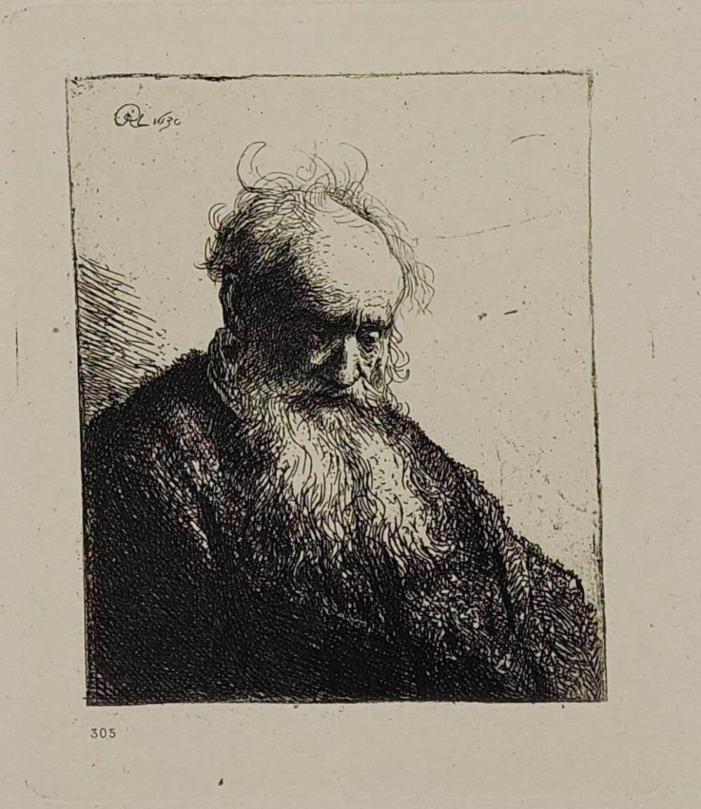 Rembrandt van Rijn | Bust Of An Old Man With Flowing Beard (1890 - 1910 ...