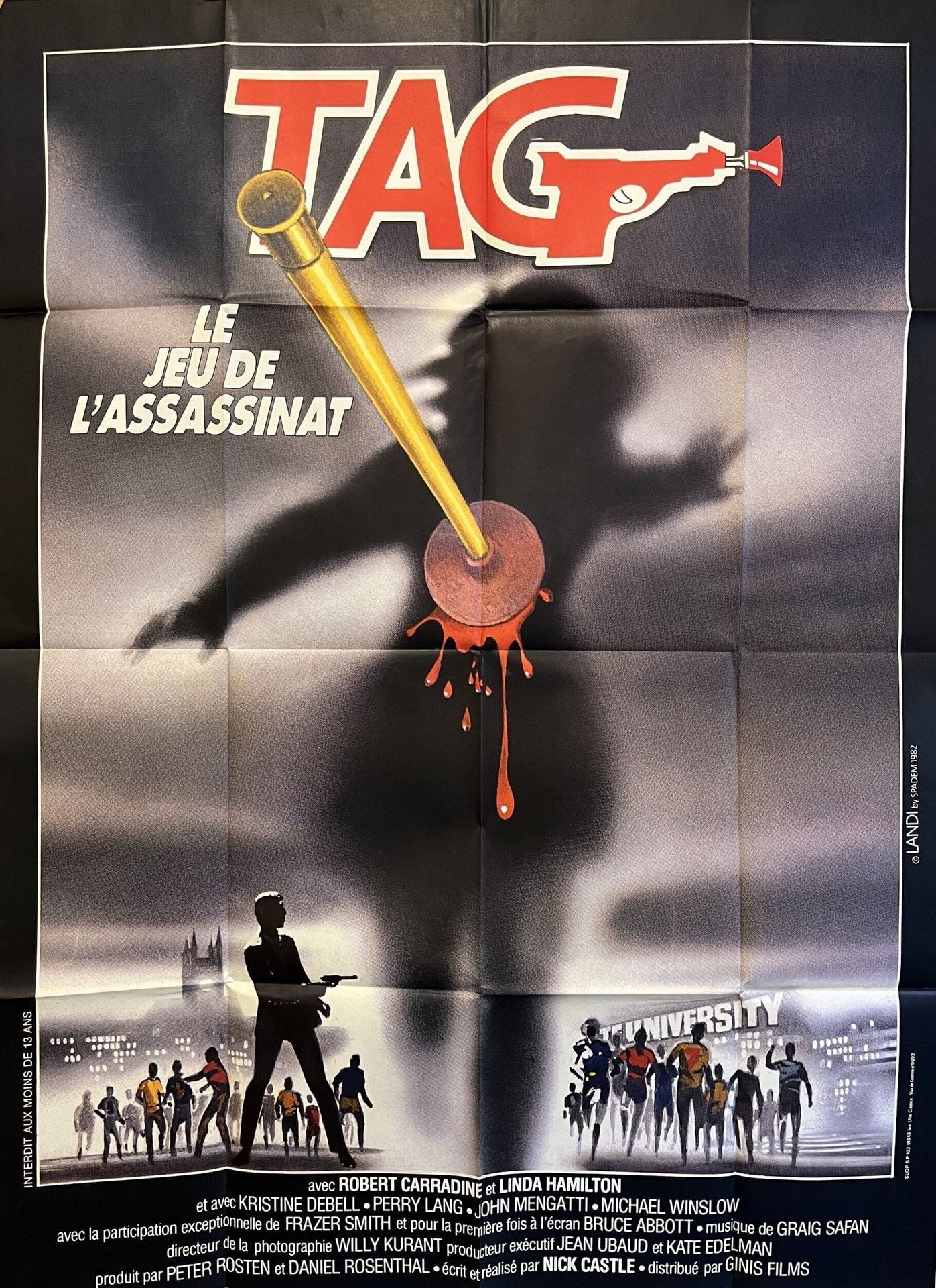 Michel Landi | TAG Nick Castle 1982 120x160cm French poster (1982 ...