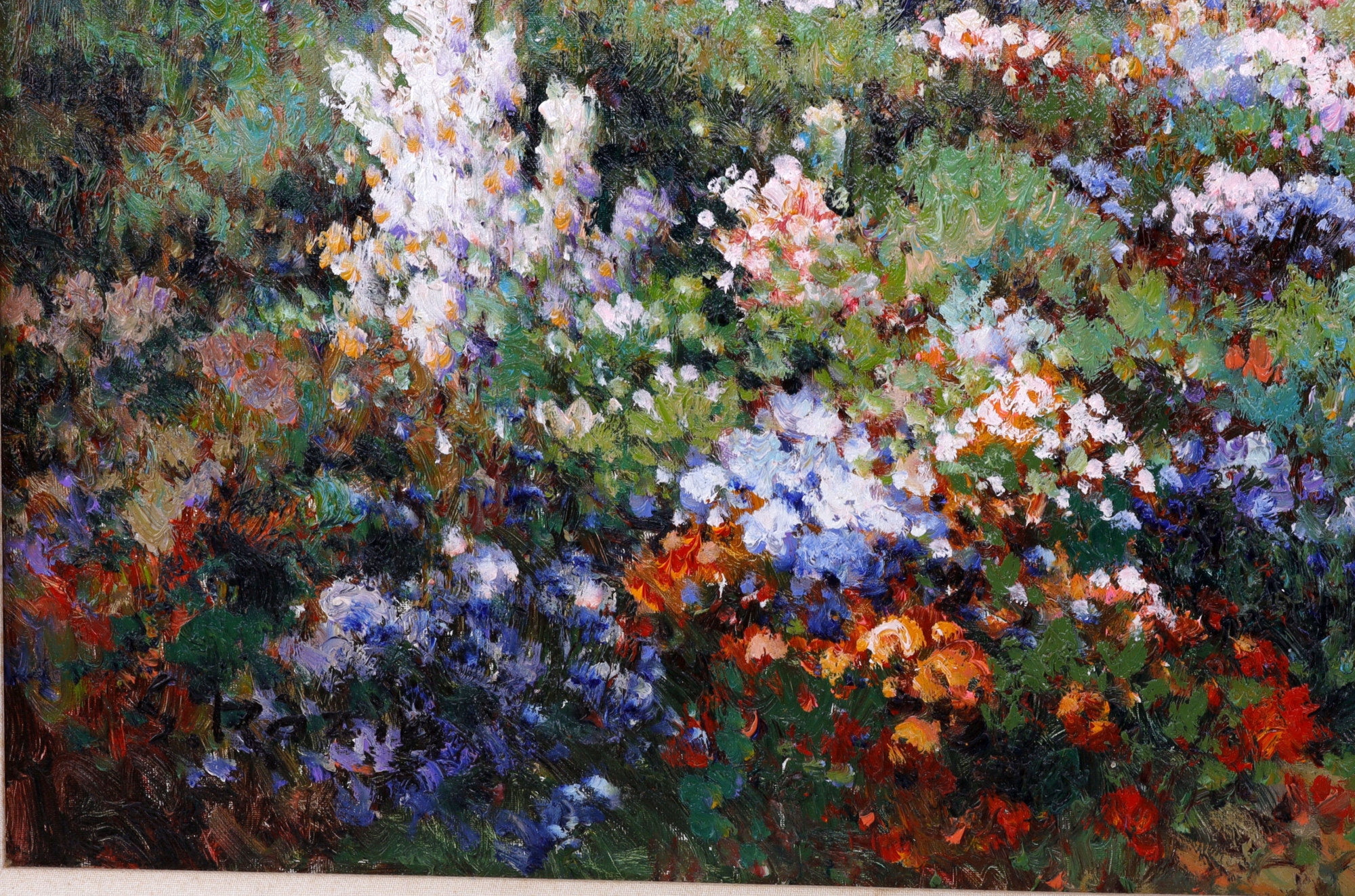S. Razin | S RAZIN OIL PAINTING OF A GARDEN VILLAGE | MutualArt