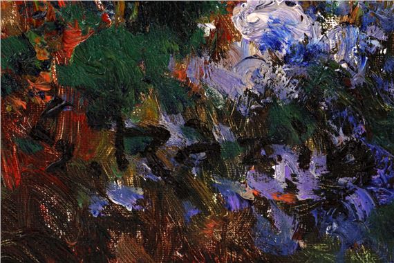 S. Razin | S RAZIN OIL PAINTING OF A GARDEN VILLAGE | MutualArt