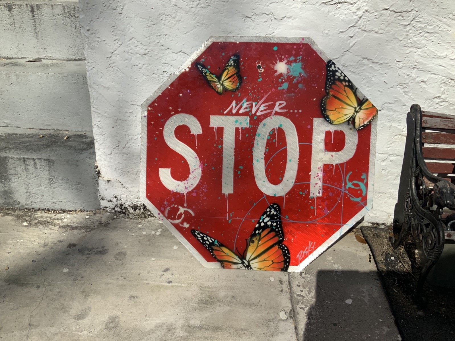 RISK | RISK GRAFFITI NEVER STOP SIGN BY RISKY WCA MSK SEVENTH LETTER ...