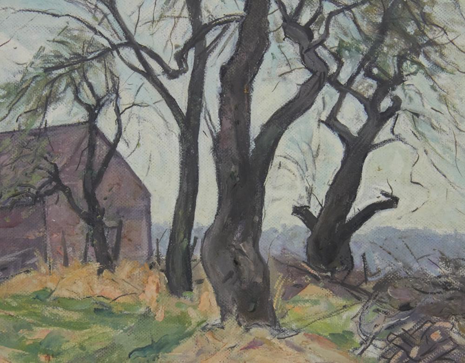 George Davidson | Landscape with Barn and Trees | MutualArt