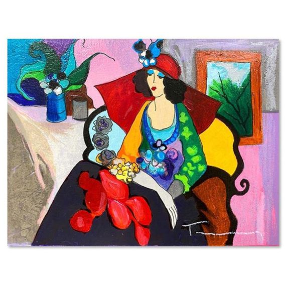 絵画 Tarkay red hat Itzchak Tarkay | Red Hat | MutualArt