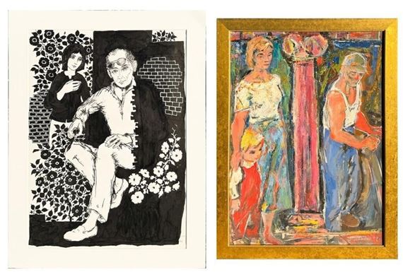 Laszlo Matulay | Family Dynamic, The Artist and his Muse (94) | MutualArt