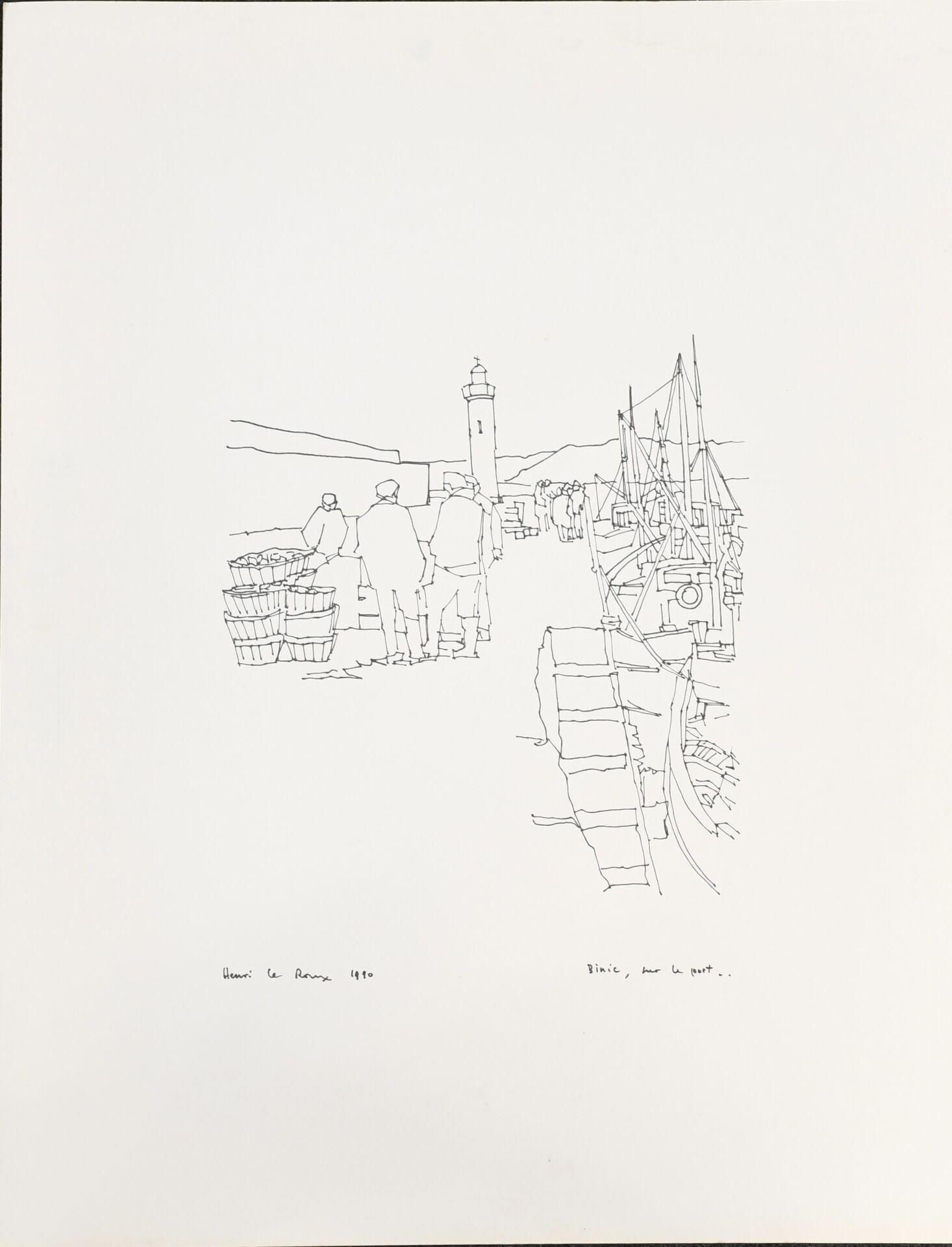 Henri Le Roux | Binic, sur le port (1990) | MutualArt