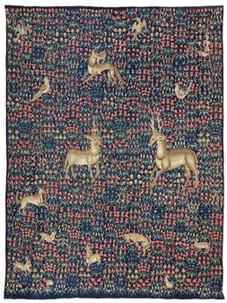 Millefleurs Tapestry with a Unicorn