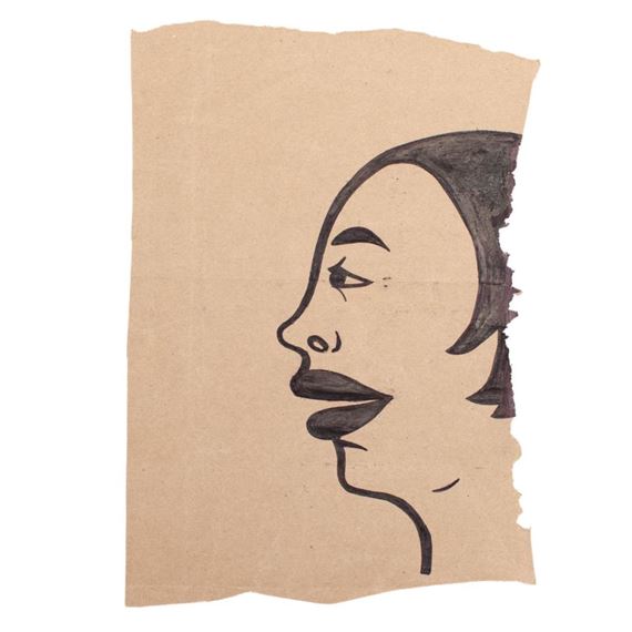 mmweneea2586  マーガレット・キルガレン　ドローイング Margaret Kilgallen | Untitled (Woman) | MutualArt