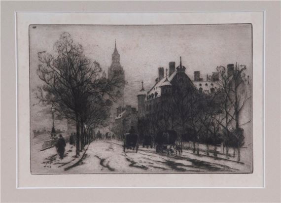 London Winter Along the Thames - William Henry Hyde