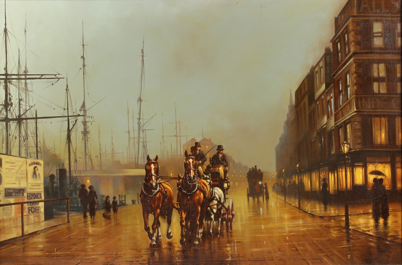 Graham Ison | Horse and carriage at eventide on Princess Dock, Hull ...
