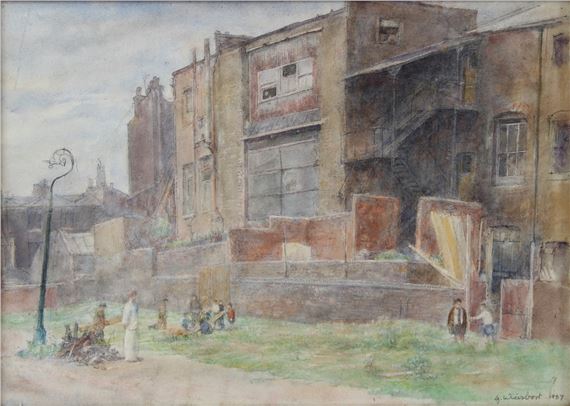 George Weissbort | Children playing behind tenement blocks (1957 ...