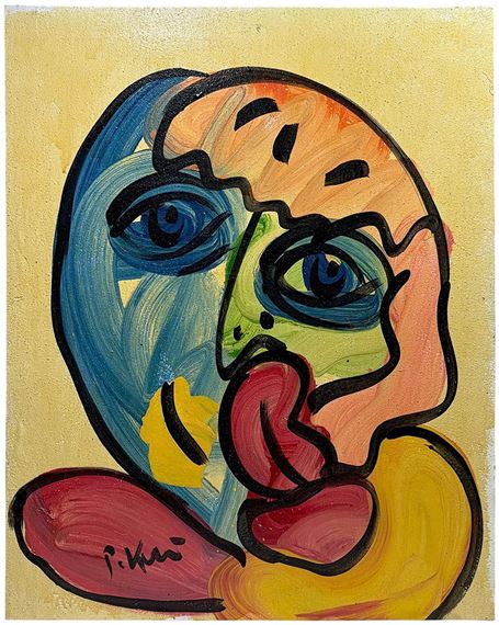 Peter Robert Keil | An expressive portrait with bold black contour ...