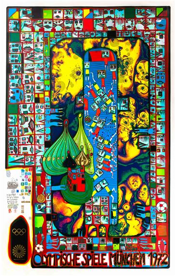 Friedensreich Hundertwasser: Juegos Olímpicos Munich 1972 145/200 - Subasta Real · Subastas de