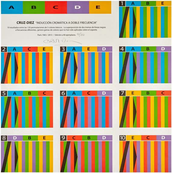 Carlos Cruz-Diez | Inducción Cromática a Doble Frecuencia | MutualArt