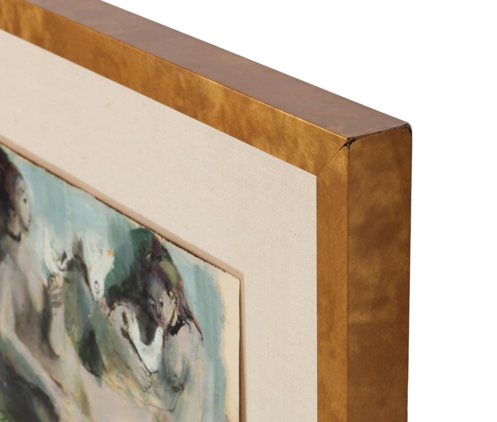 Omar Pico | Abstract Figural Nude with Dove Painting | MutualArt