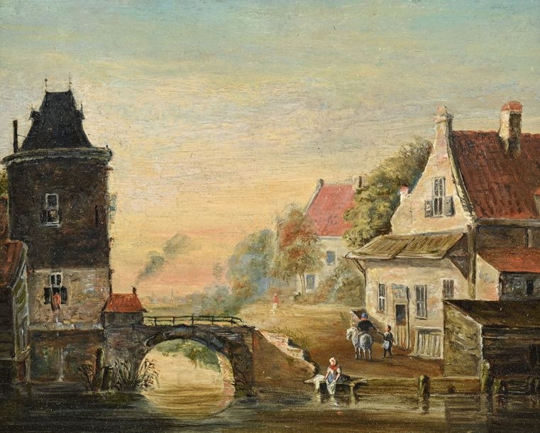Christian Georg Schütz I | Landscape with bridge | MutualArt