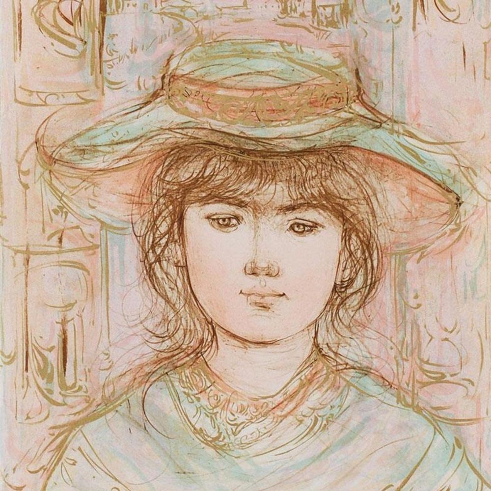 Edna Hibel | January Limited Edition Lithograph | MutualArt