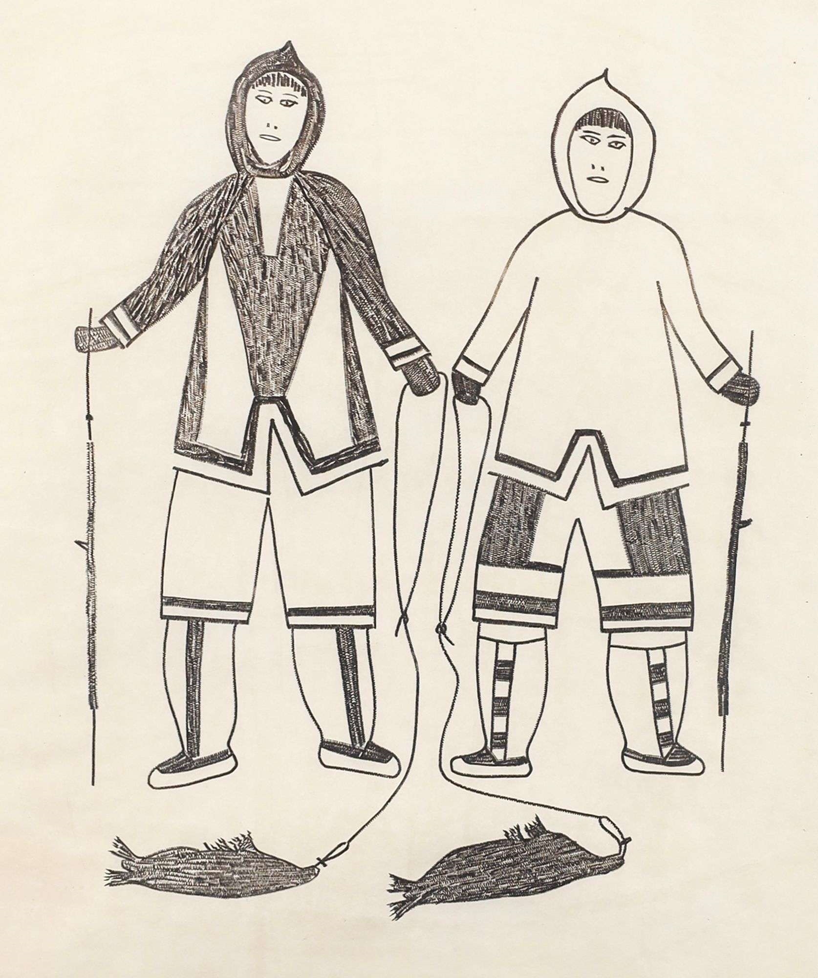Jamasie Teevee | Two Young Hunters (1973) | MutualArt