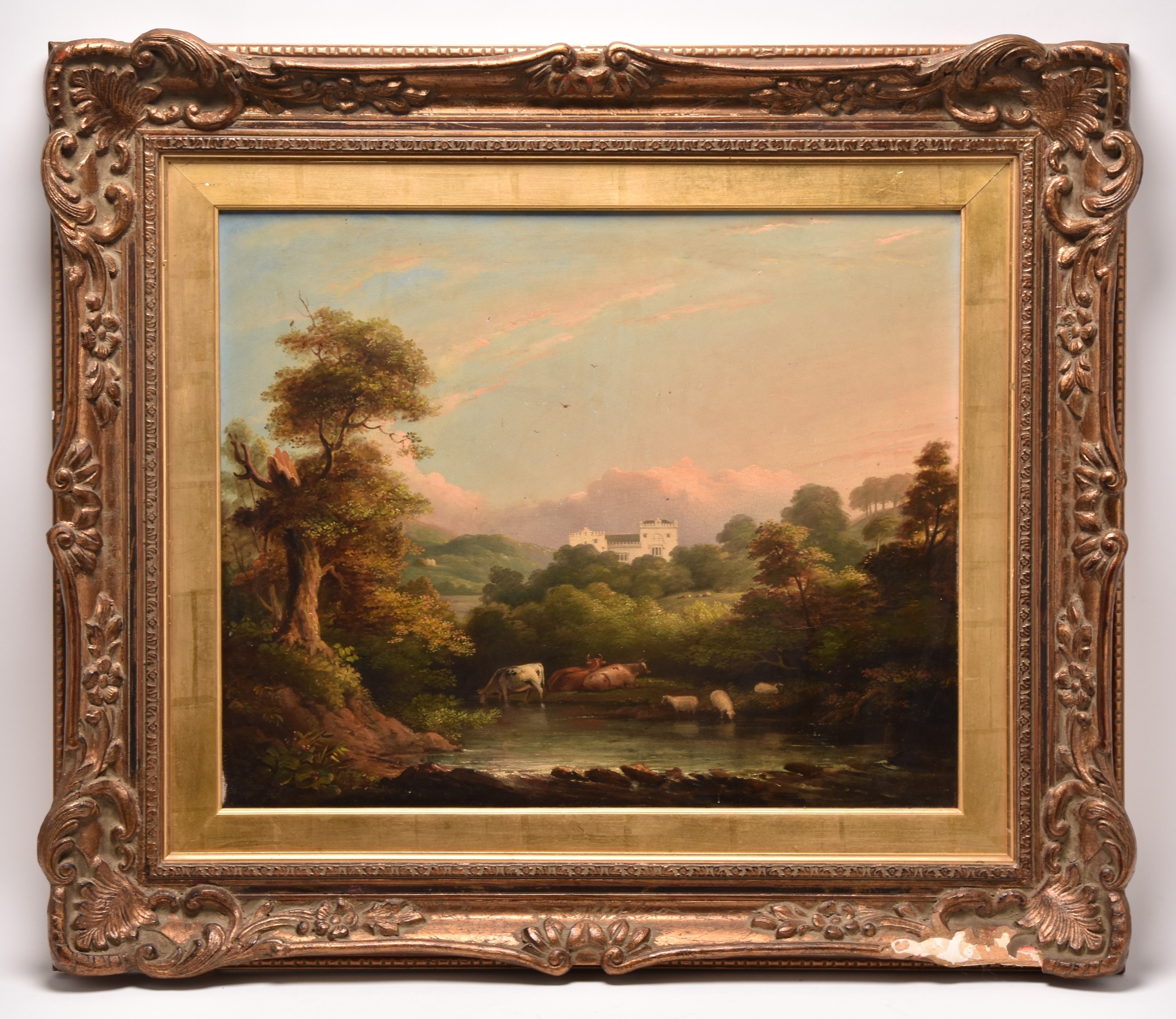 John Rathbone | Cattle near a Pool | MutualArt