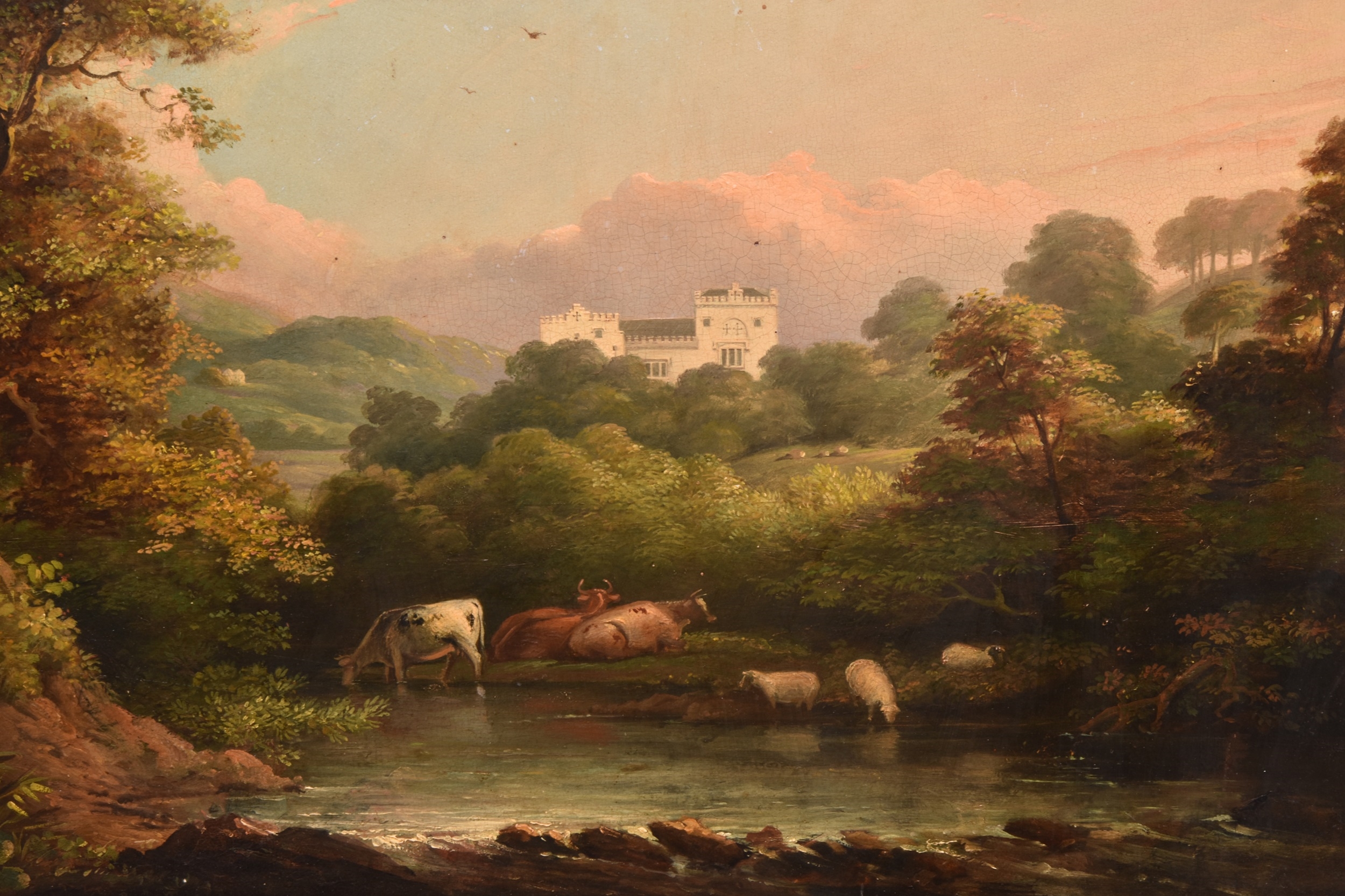 John Rathbone | Cattle near a Pool | MutualArt