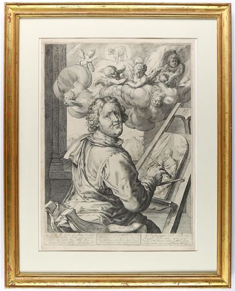Jacob Matham | Der heilige Lukas in seiner Werkstatt (1614) | MutualArt