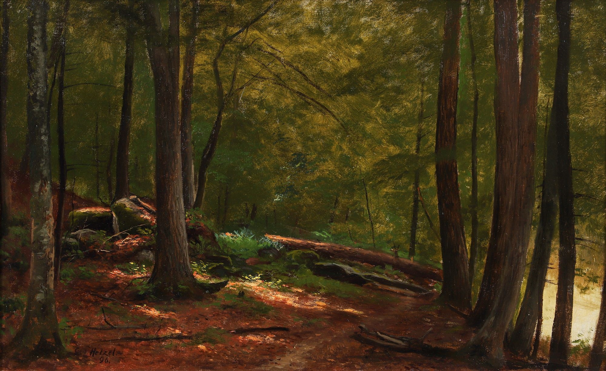 George Hetzel | Woodland Landscape (1896) | MutualArt