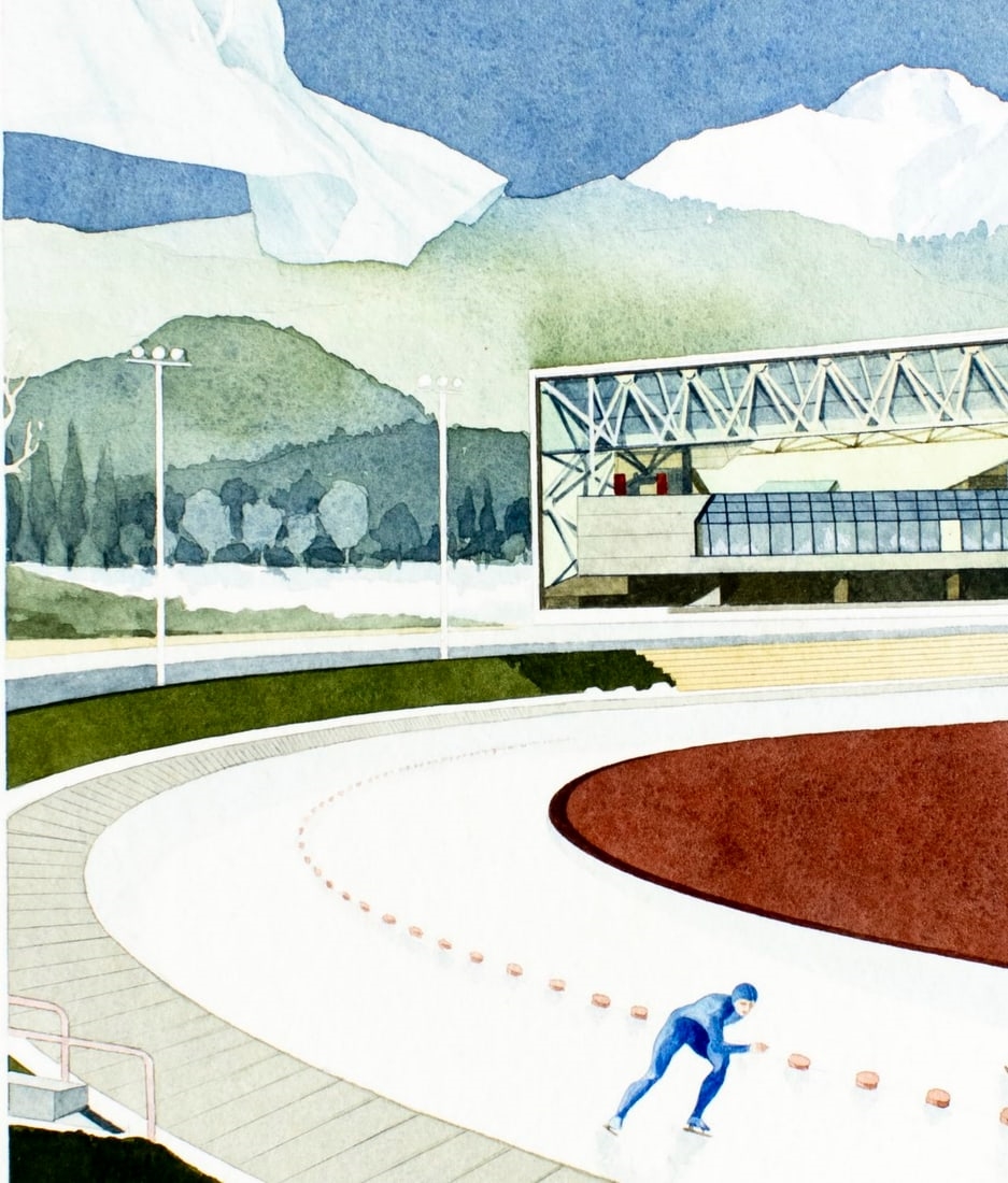Andreja Milenkovic (serbian, 1923 - 2005) | Speed Skating (1983 ...