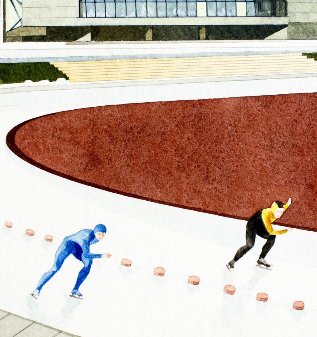 Andreja Milenkovic (serbian, 1923 - 2005) | Speed Skating (1983 ...