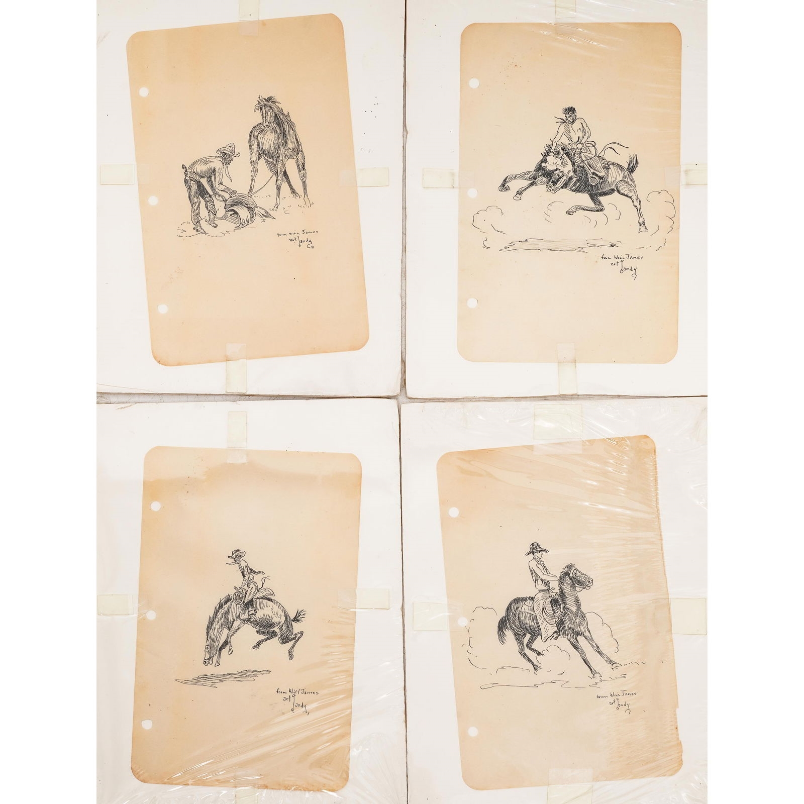 Will James | Cowboy Ink Drawings (Early 20) | MutualArt