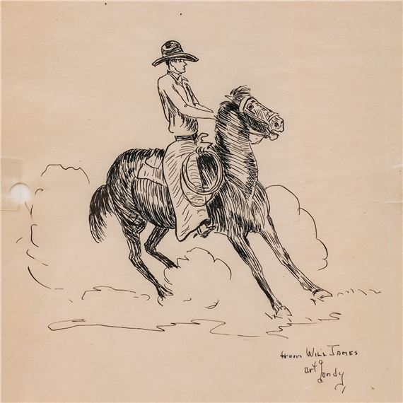 Will James | Cowboy Ink Drawings (Early 20) | MutualArt