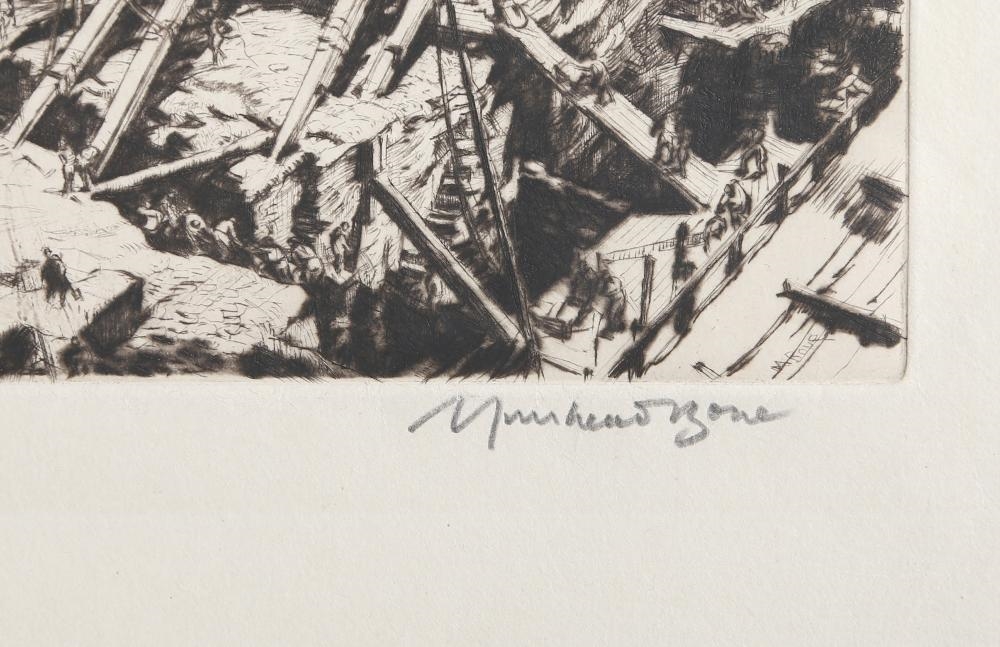 Muirhead Bone | Manhattan Excavation (Circa 1940) | MutualArt