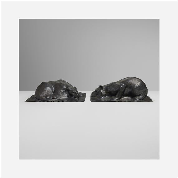 Gabriel René Lacroix | Lion and Lioness (two works (1929) | MutualArt