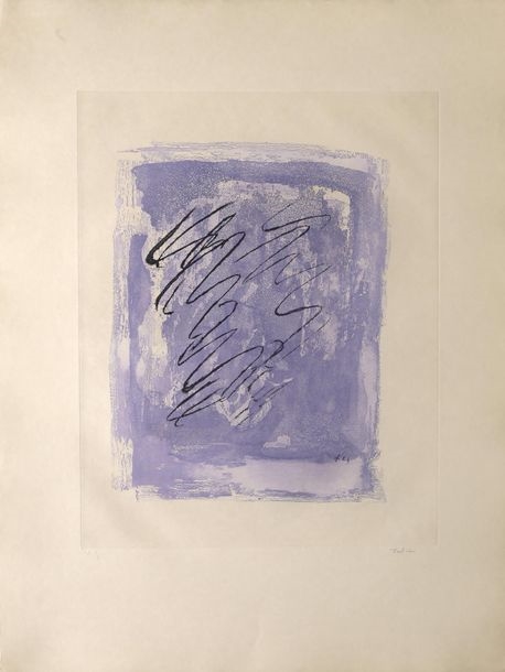Jean Fautrier | Griffure sur fond violet | MutualArt