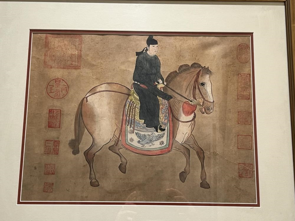 Chinese School | Two Chinese paintings of men on horse-back | MutualArt