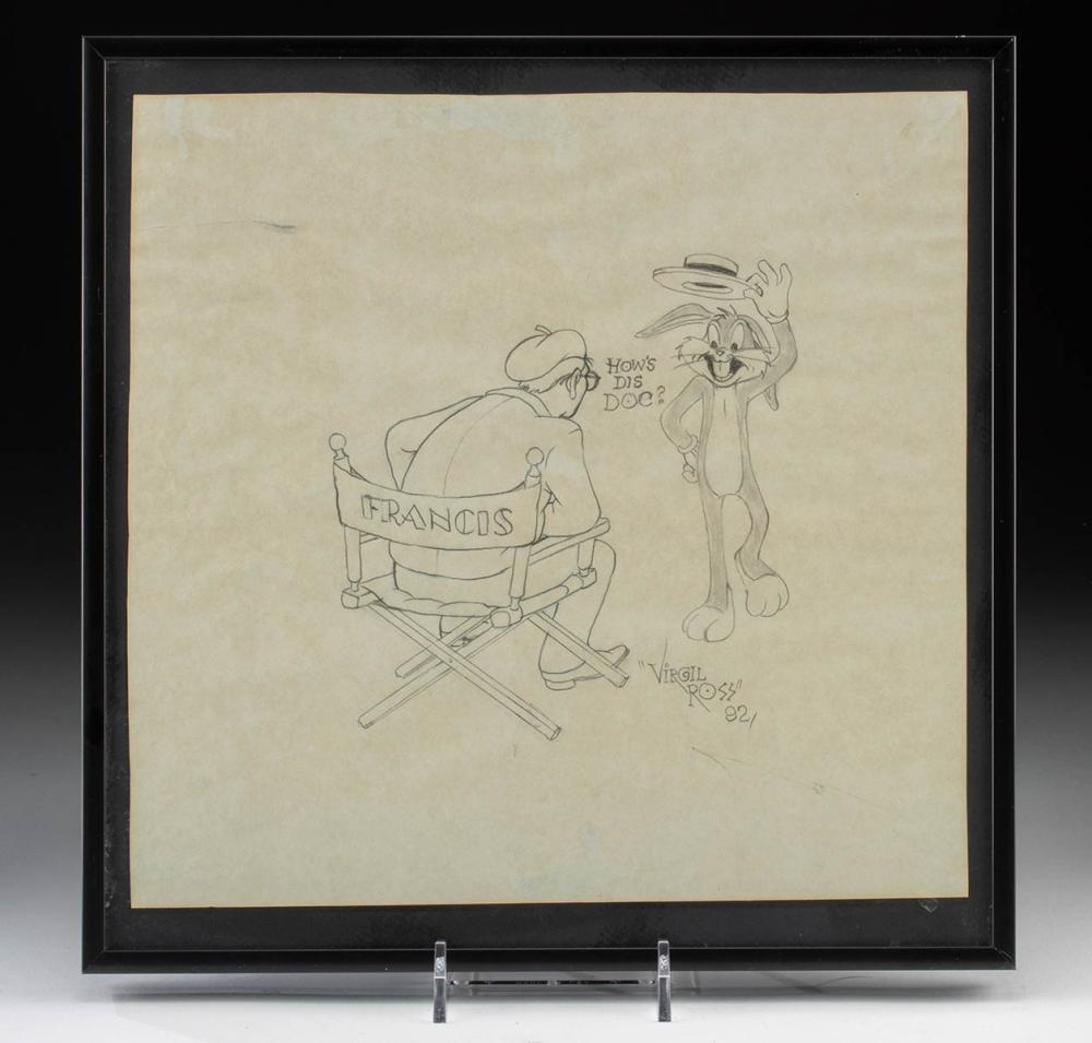 Virgil Ross | Bugs Bunny and Francis Lederer (1992) | MutualArt